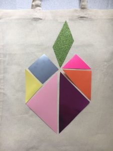 placement tangram sur sac