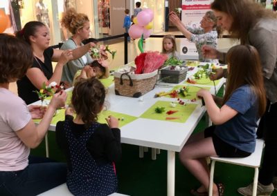 atelier créatif couronnes de fleurs centre commercial Ile de france