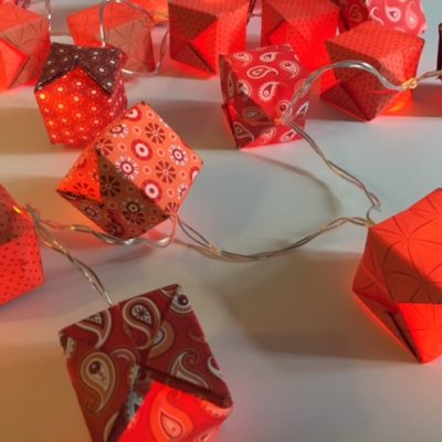 atelier guirlande lumineuse origami noel DIY
