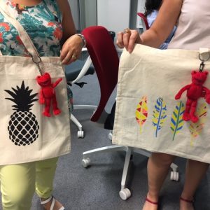 atelier customisation tote bag tropical