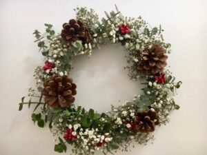 couronne fraiche noel salon creations et savoir faire atelier DIY