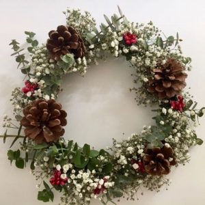 couronne fraiche noel salon creations et savoir faire atelier DIY