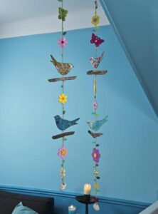 mobile oiseaux DIY