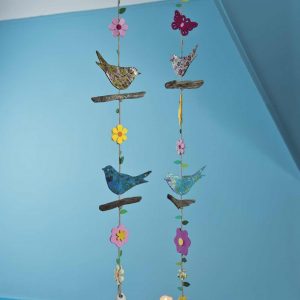 mobile oiseaux DIY