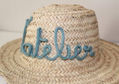 chapeau panier personnalise tricotin