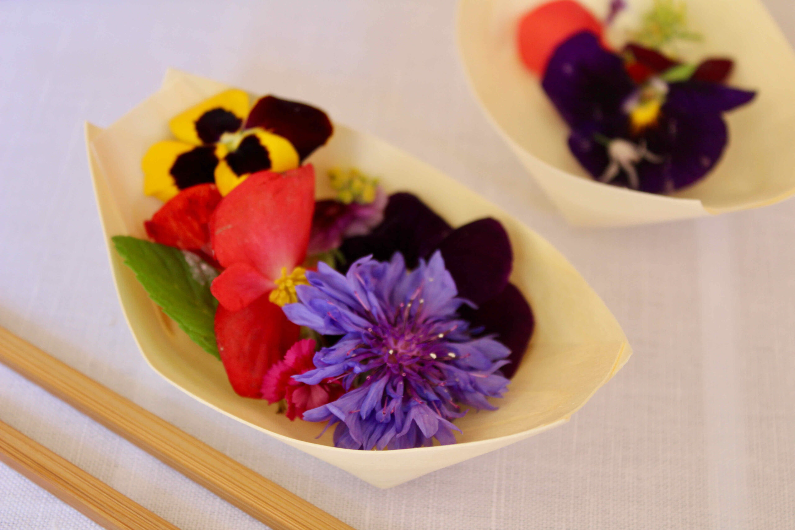 Dégustation de fleurs comestibles 