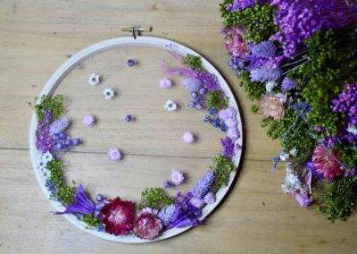 atelier DIY id creative Lyon Tambour de fleurs sechees