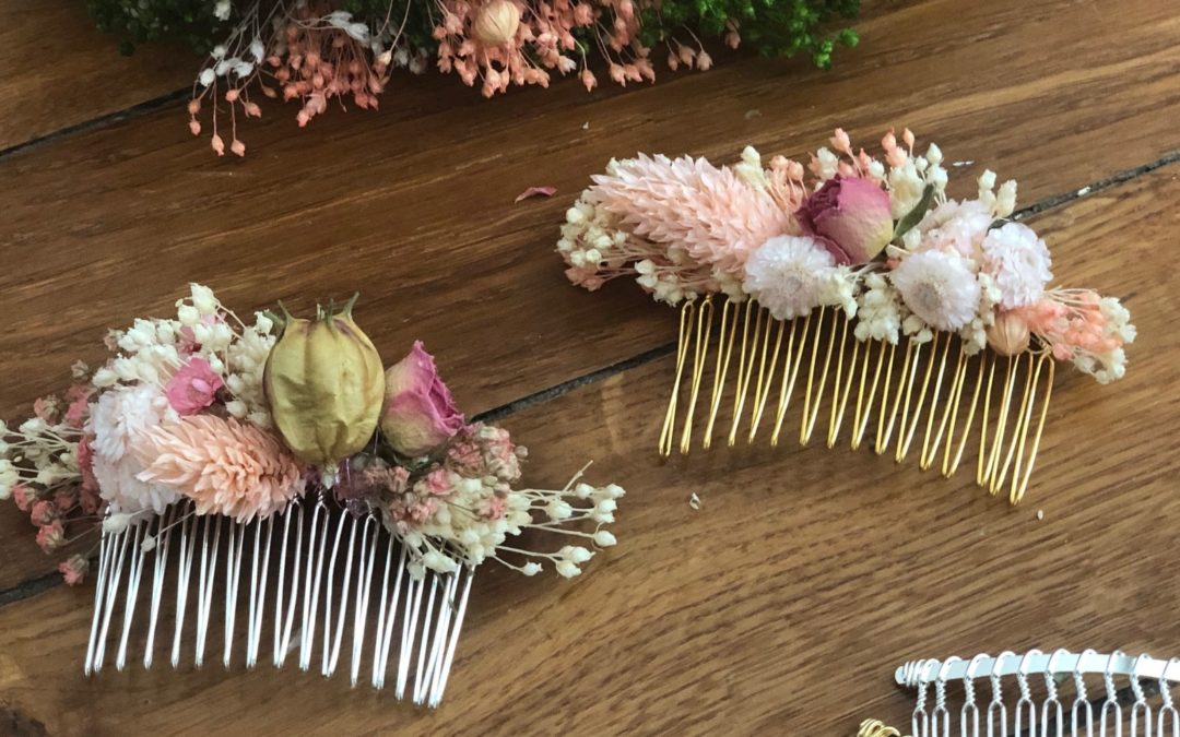 Ateliers DIY peignes et tambours de fleurs séchées  –  ID Créatives Lyon