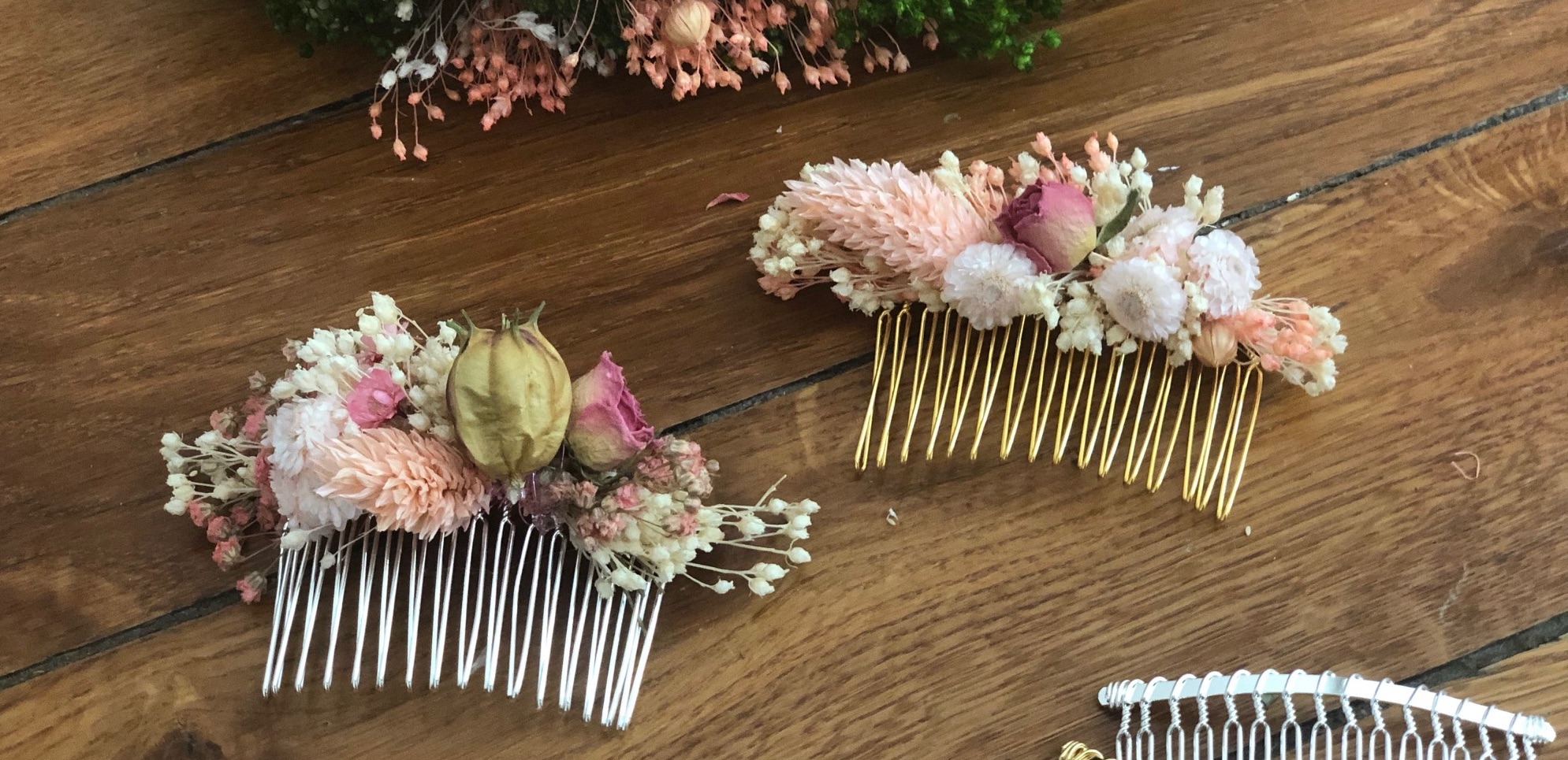 atelier diy peigne fleurs sechees Lyon Nantes Lille Paris