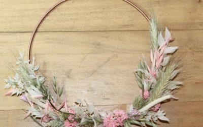 Tutoriel Couronne murale de fleurs séchées DIY