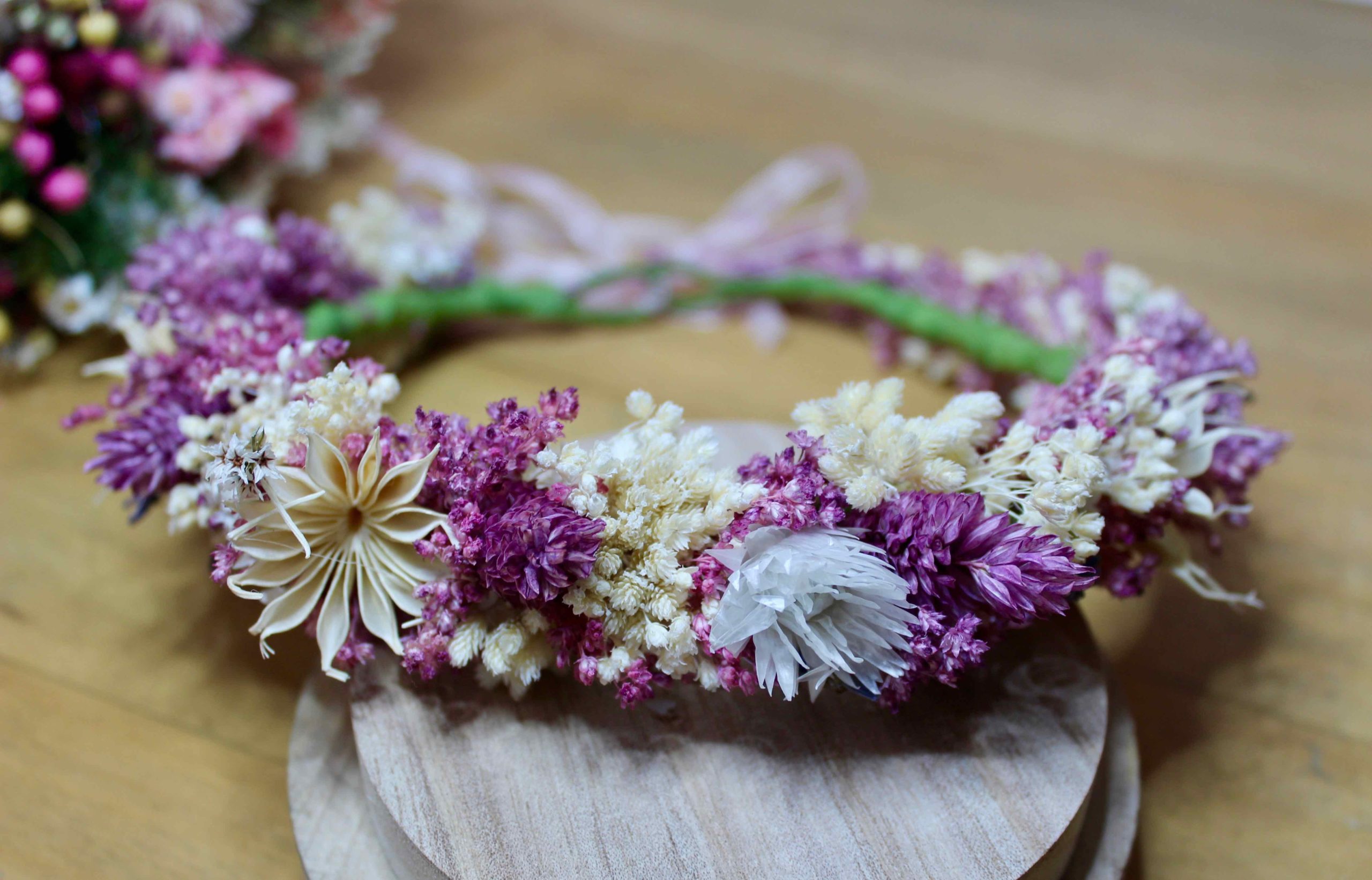 Tutoriel Couronne de fleurs séchées DIY L