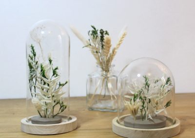 atelier cloche de fleurs séchées aiguille en fete paris