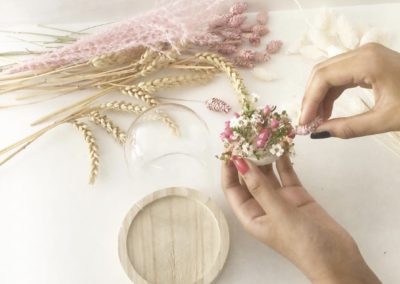 atelier diy cloche de fleurs séchées