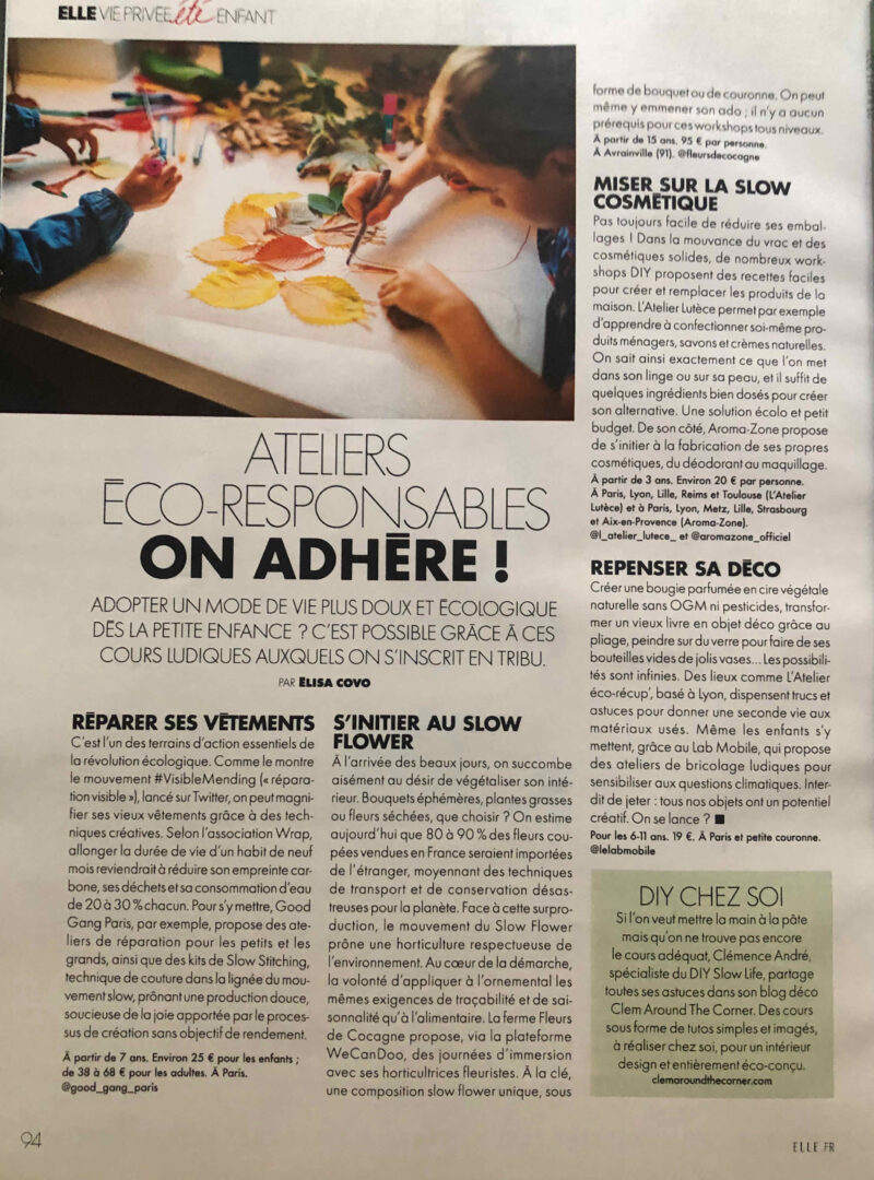 L'Atelier Lutèce dans Idées à faire magazine