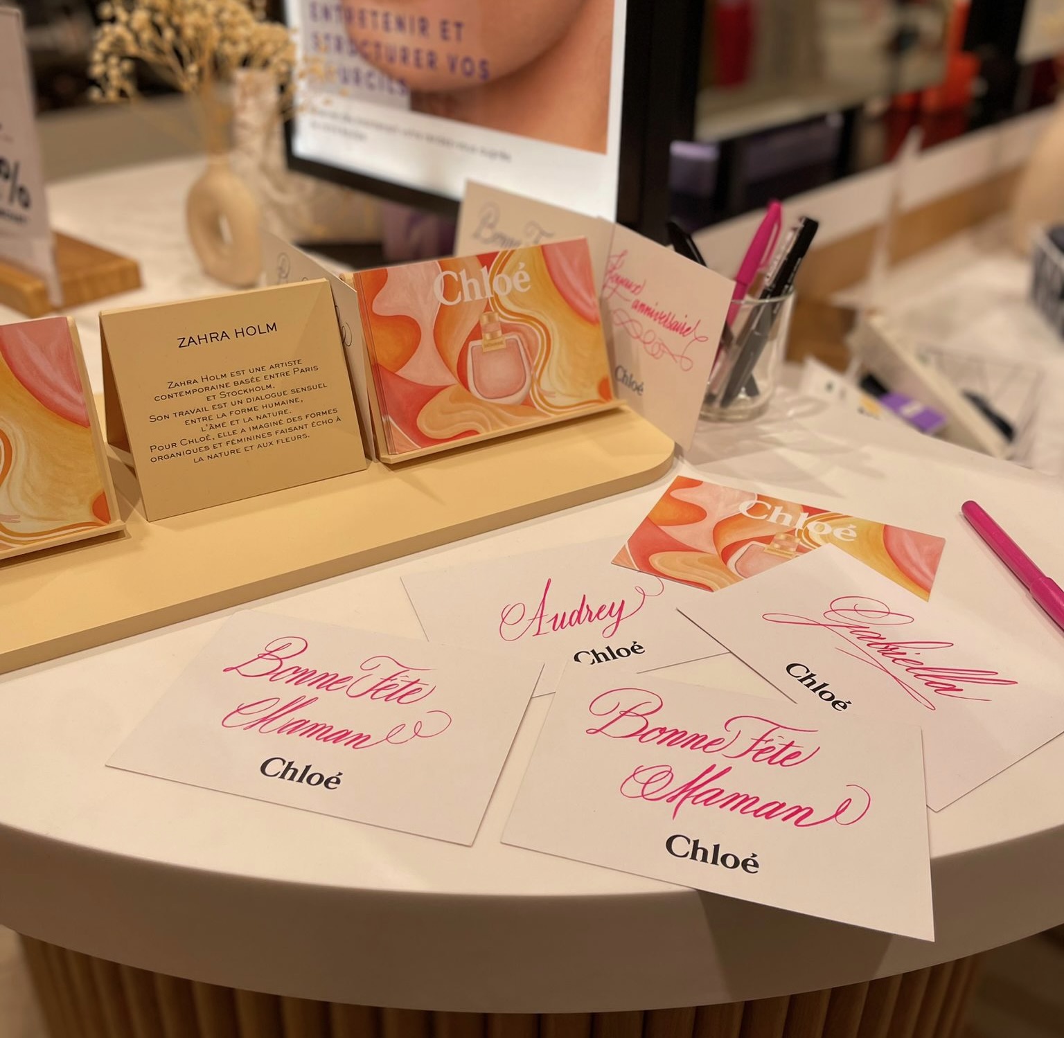 Calligraphie carte fête des mères