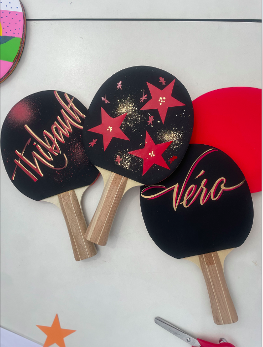 Blog 664 Ateliers créatifs de customisation de raquettes de Ping-Pong pour L'Oréal